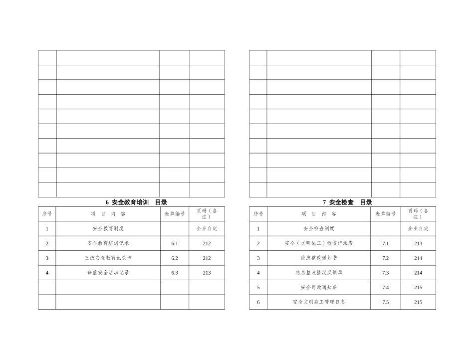 X年最新版安全达标手册表格部分_第3页