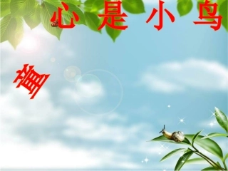 《童心是小鸟》课件