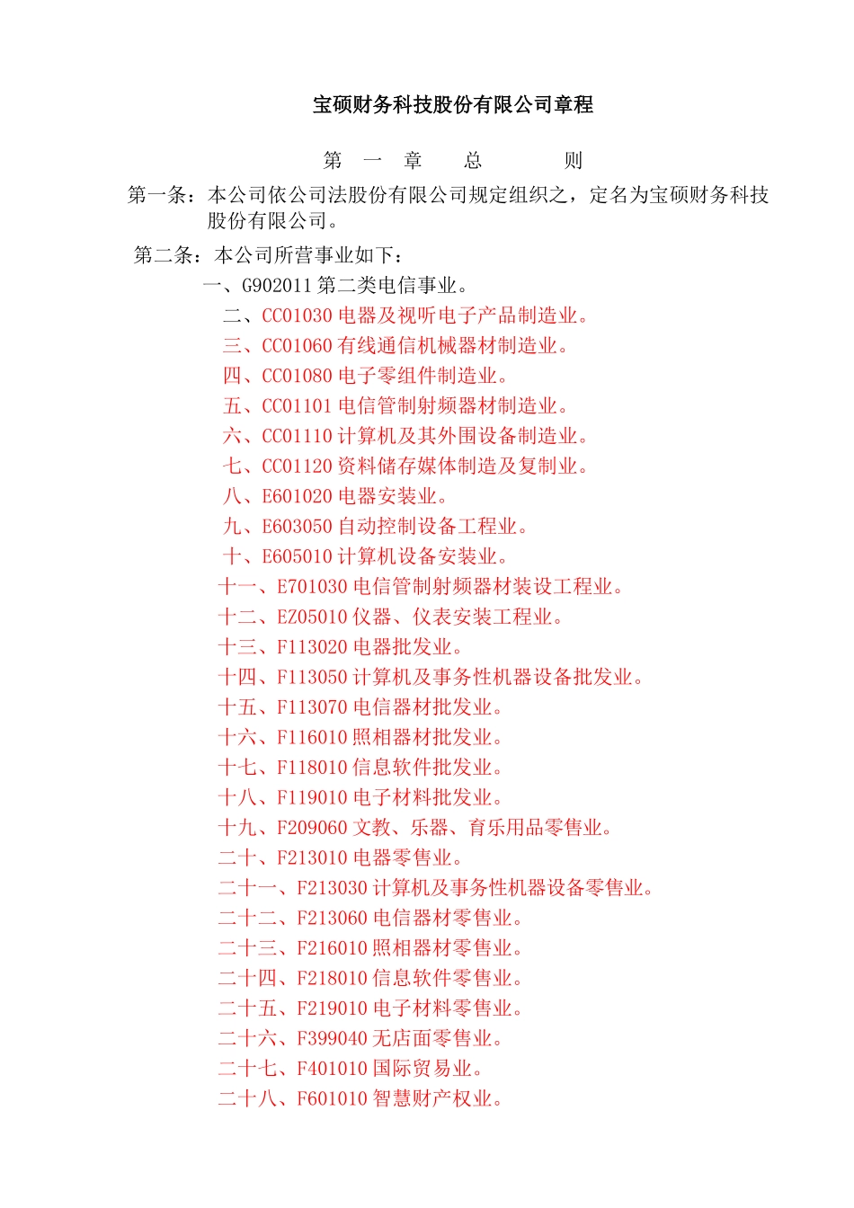 宝硕财务科技股份有限公司章程_第1页