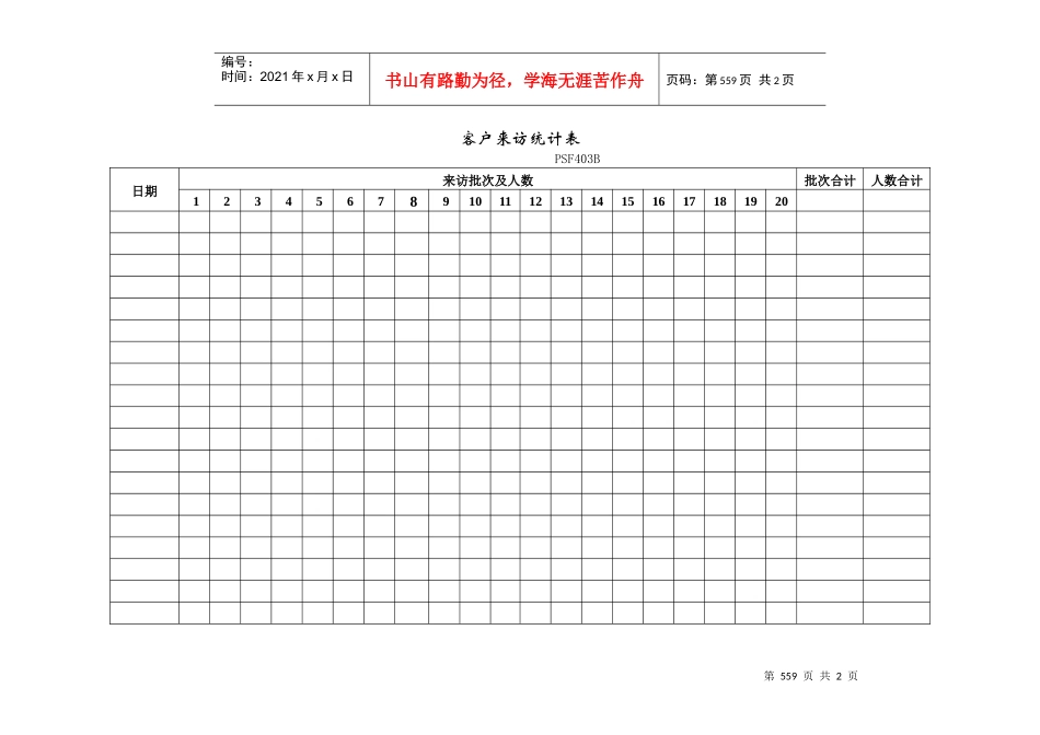 PSF403客户来访统计表_第1页