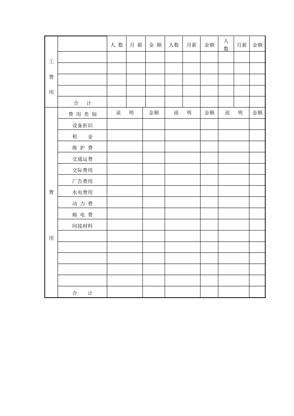 企业管理表格-成本计算_第2页
