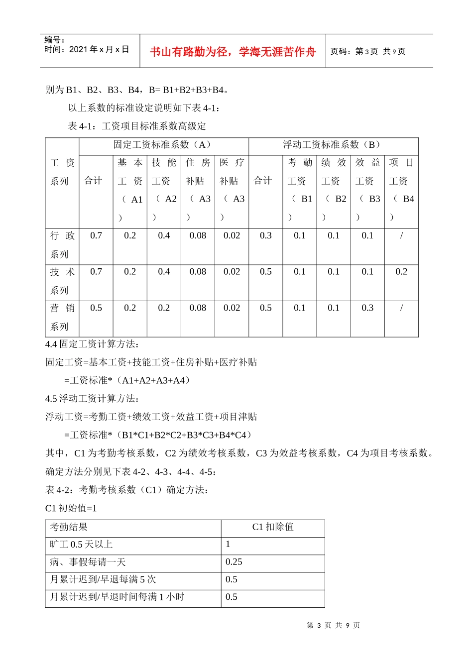 TCL职工工资制度设计方案_第3页