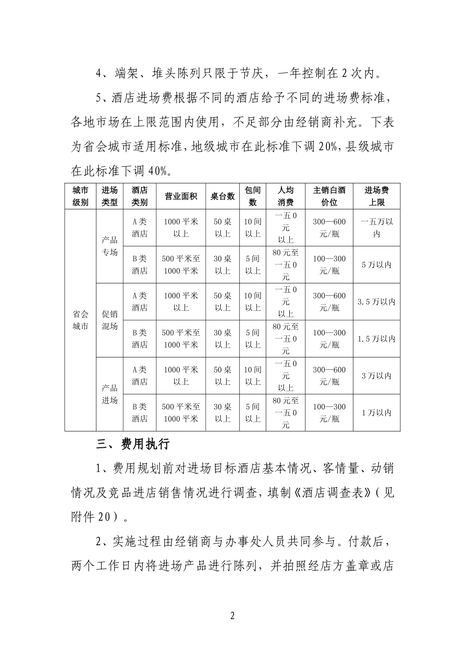市场费用项目核销范本管理及表格模板_第2页