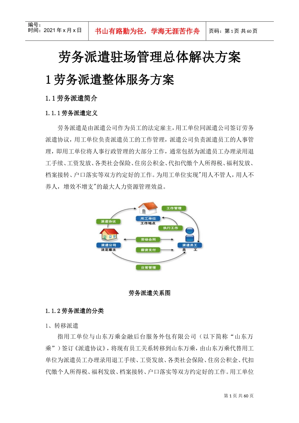劳务派遣驻场管理制度(DOC59页)_第1页