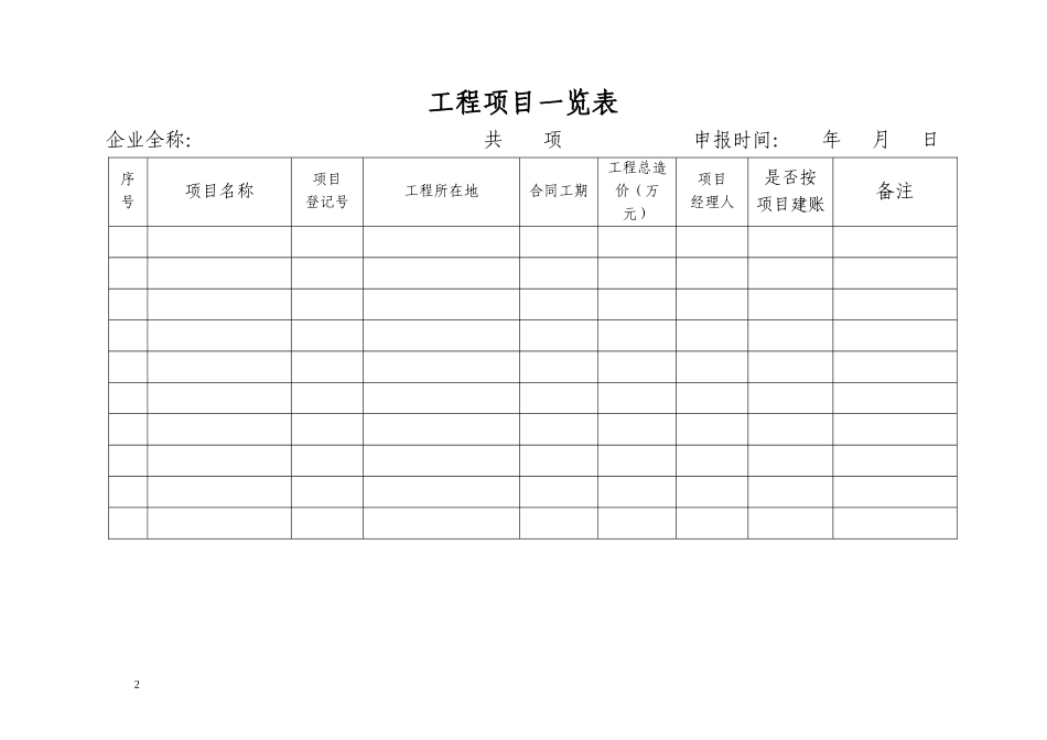 外地来宁建筑企业个人所得税查账征收申请表（按项目）_第2页
