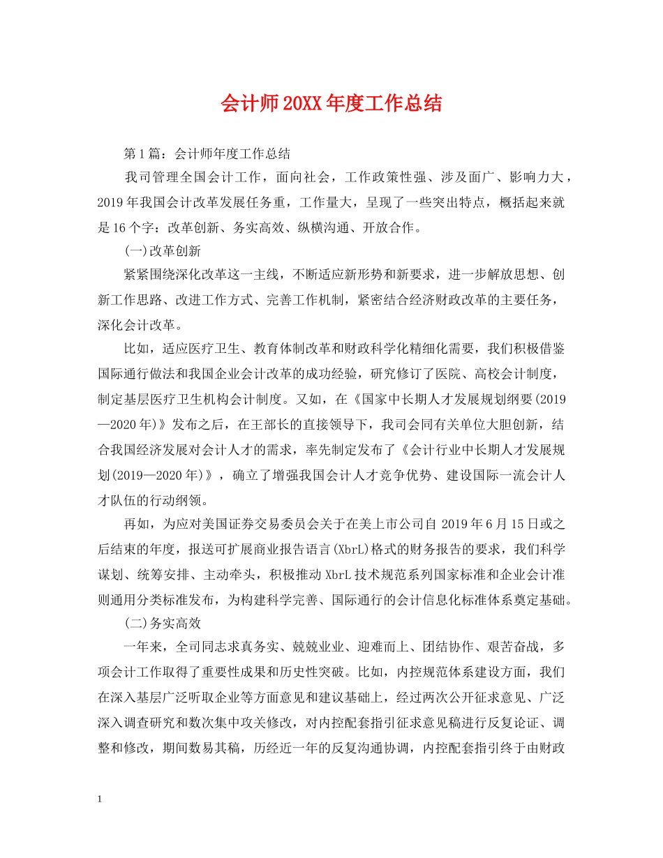 会计师20XX年度工作总结 _第1页