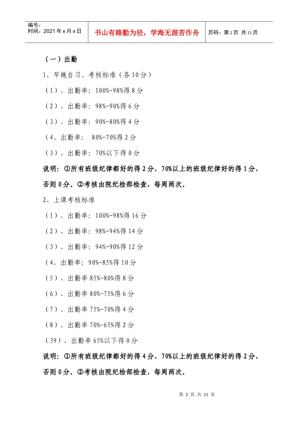 经贸学院班级、班主任考核制度_第2页