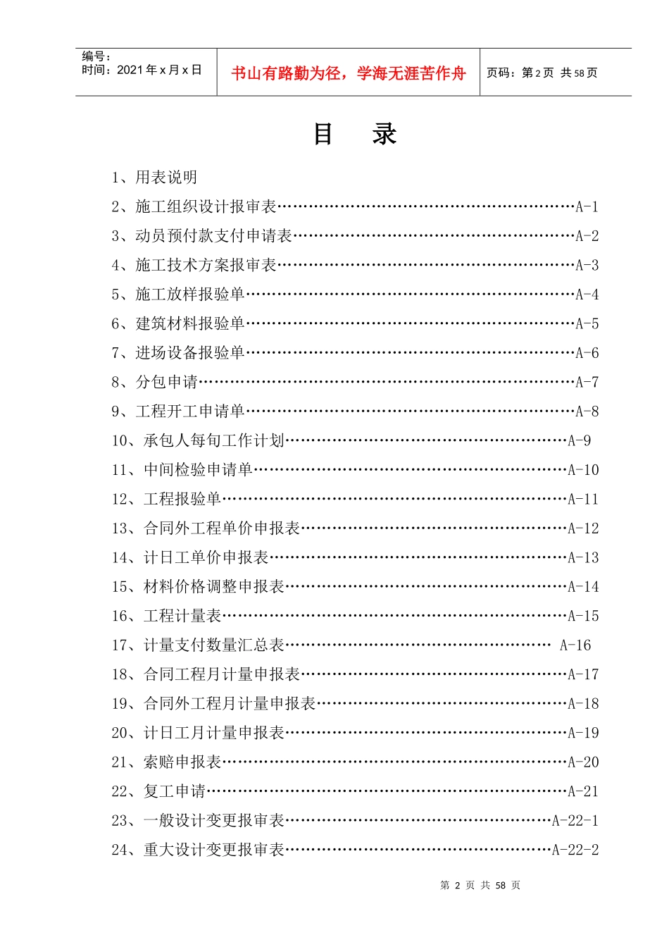 南通市干线公路基本表格及用表说明(A表)_第2页