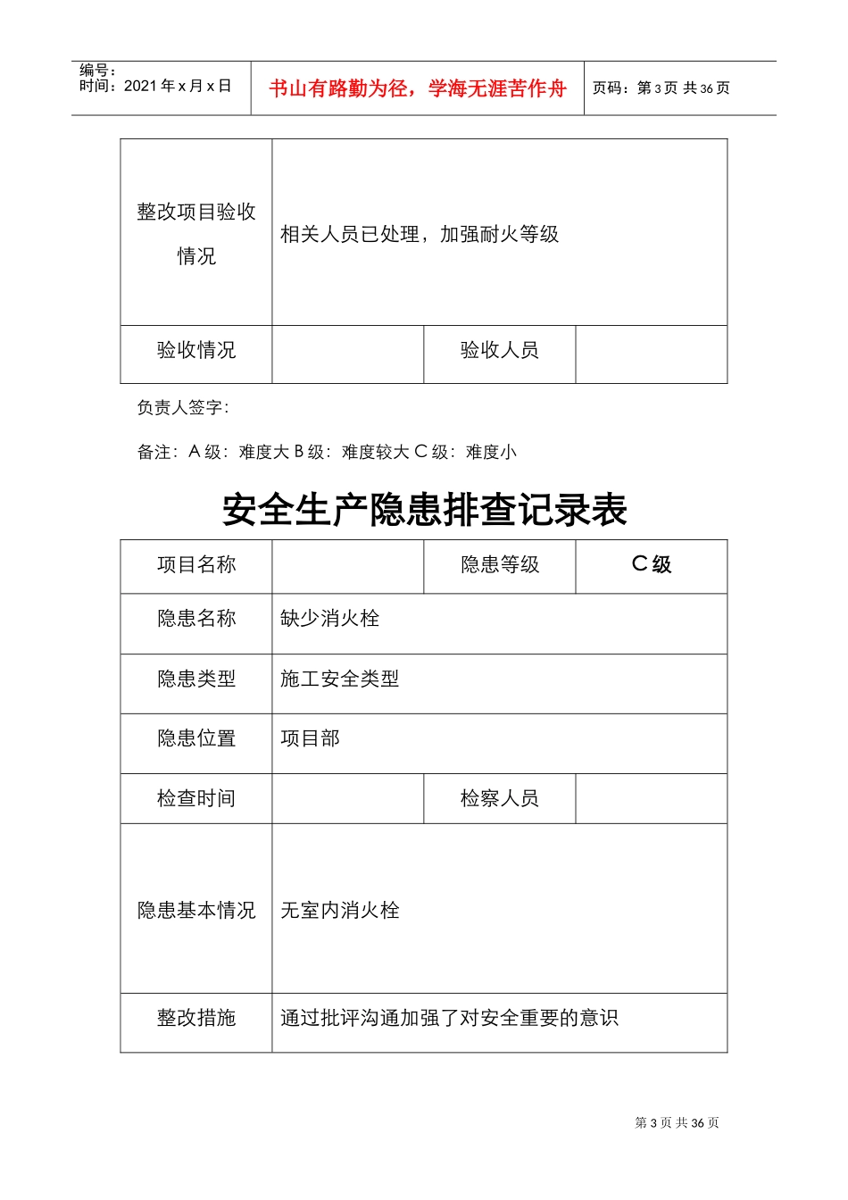 安全隐患排查记录文本表(DOC33页)_第3页