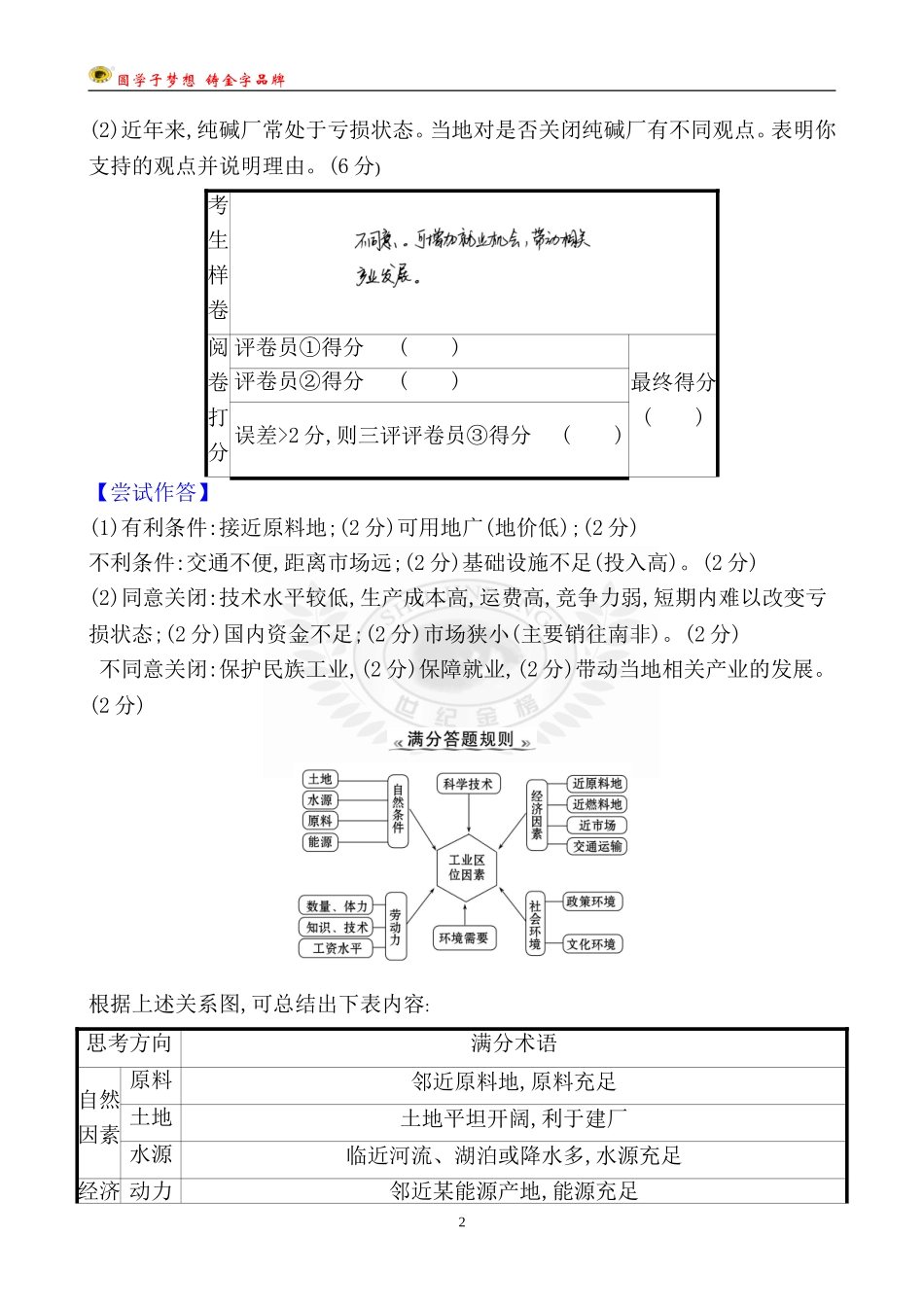 类大题规范答题专训之六_第2页