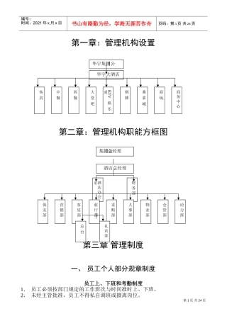 酒店管理制度(DOC35页)