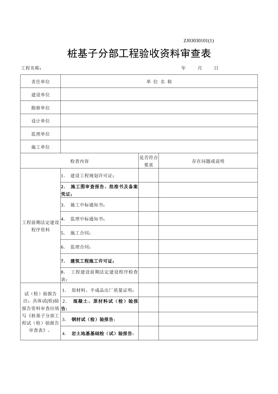 东莞市建筑工程各分部工程验收资料审查表_第1页