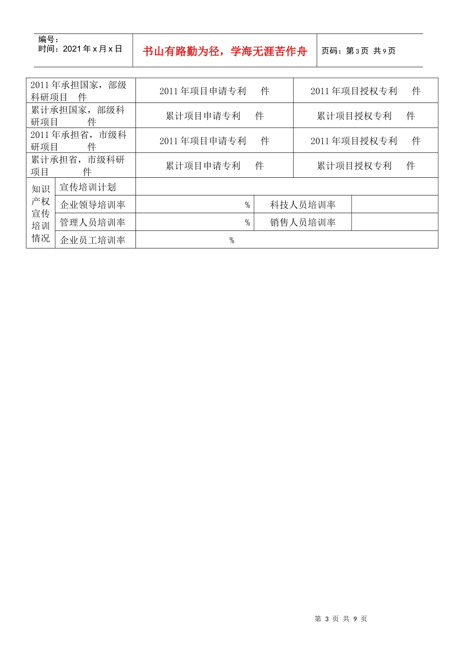 知识产权优势企业申报书填表_第3页