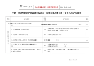 安全风险评估制度