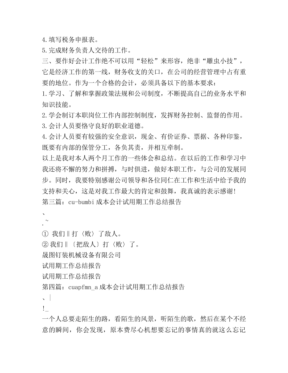 会计工作总结报告 _第3页