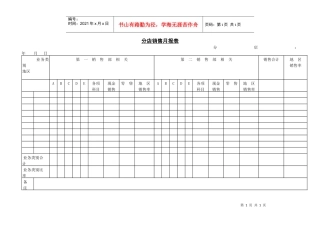 分店销售月报表(1)