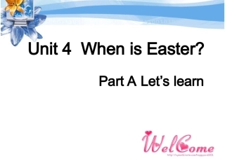 小学英语人教版(PEP)五年级下册Unit4WhenisEasterPartA课件