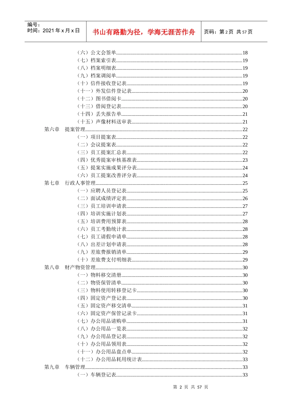 行政管理常用表格-行政管理常用表格_第2页