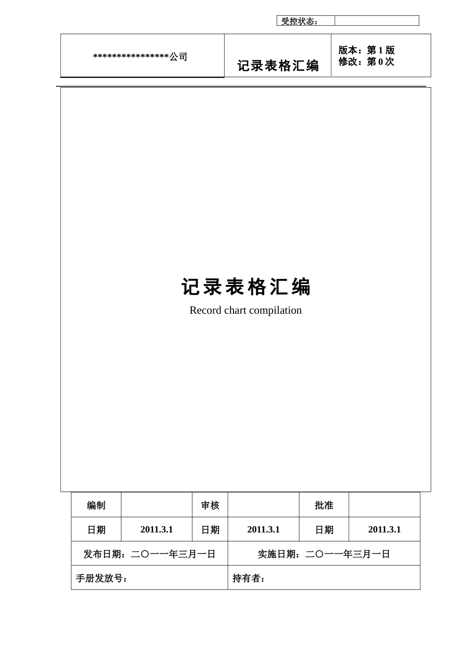 电梯安全维修许可记录表格(131张表格)_第1页