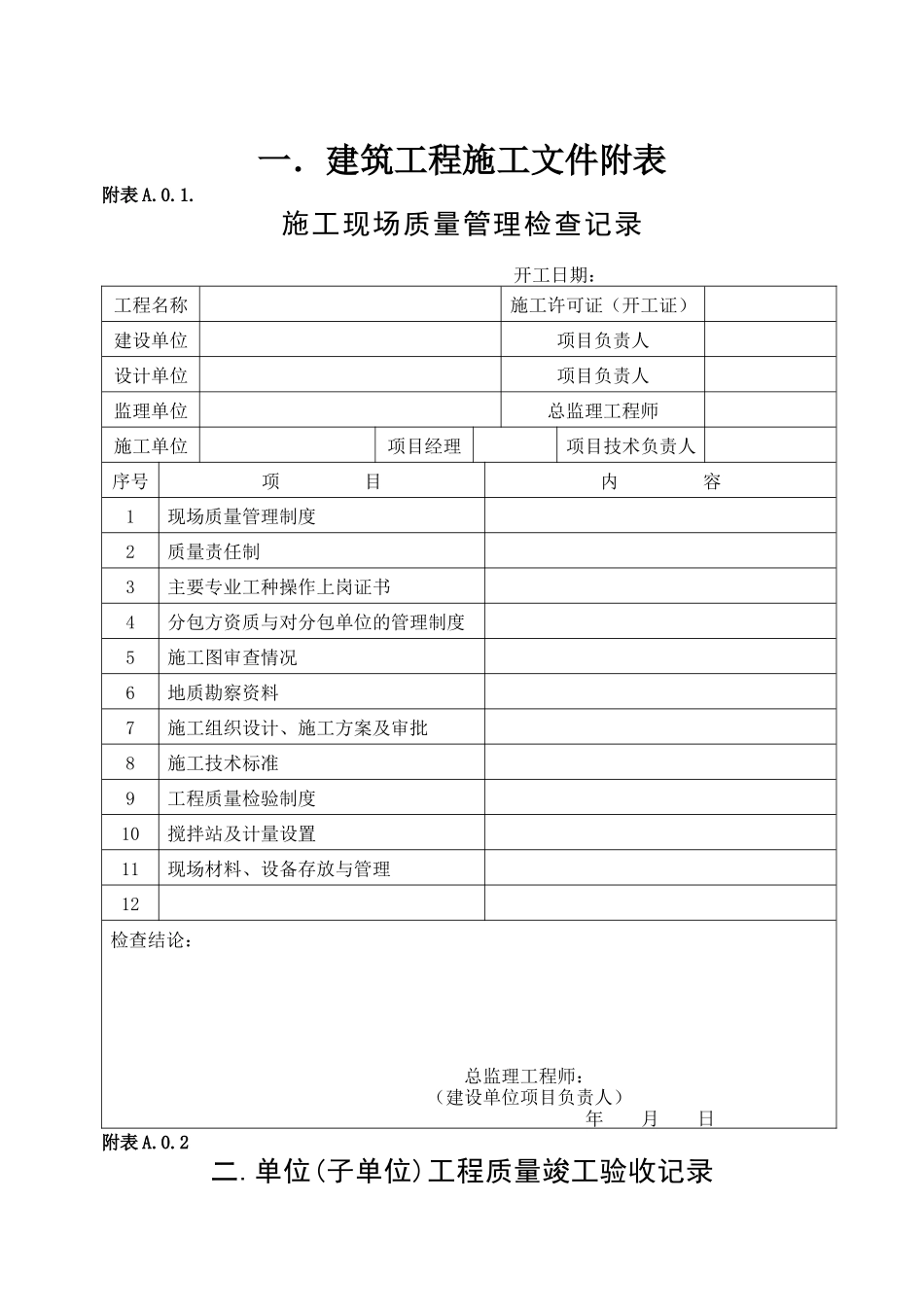 装饰装修资料表格模板大全(doc 77页)_第1页