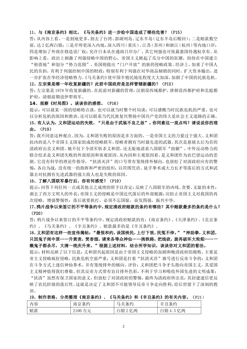 八年级历史上岳麓版课后问答题_第2页