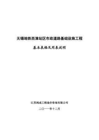 基本表格及用表说明(彩色路面)