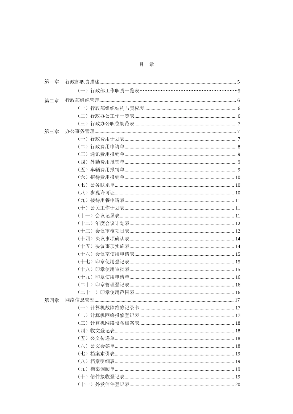 公司行政管理办公表格大全_第2页