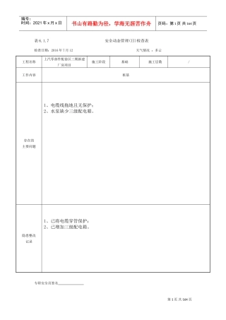 安全动态管理日检查表(DOC146页)