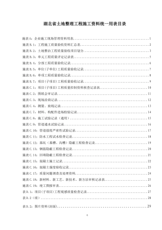 湖北省土地整治工程施工统一用表_2