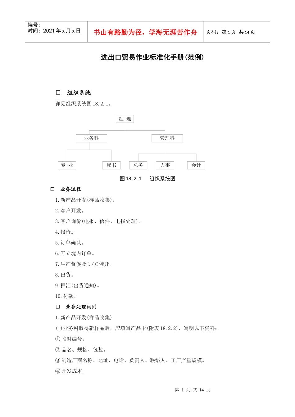 进出口贸易作业标准化手册(_第1页