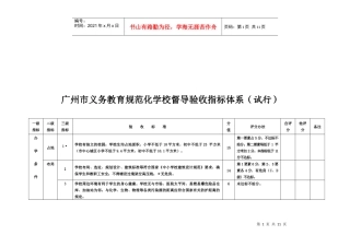 义务教育规范化学校督导验收表