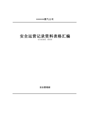 安全运营表格资料汇编