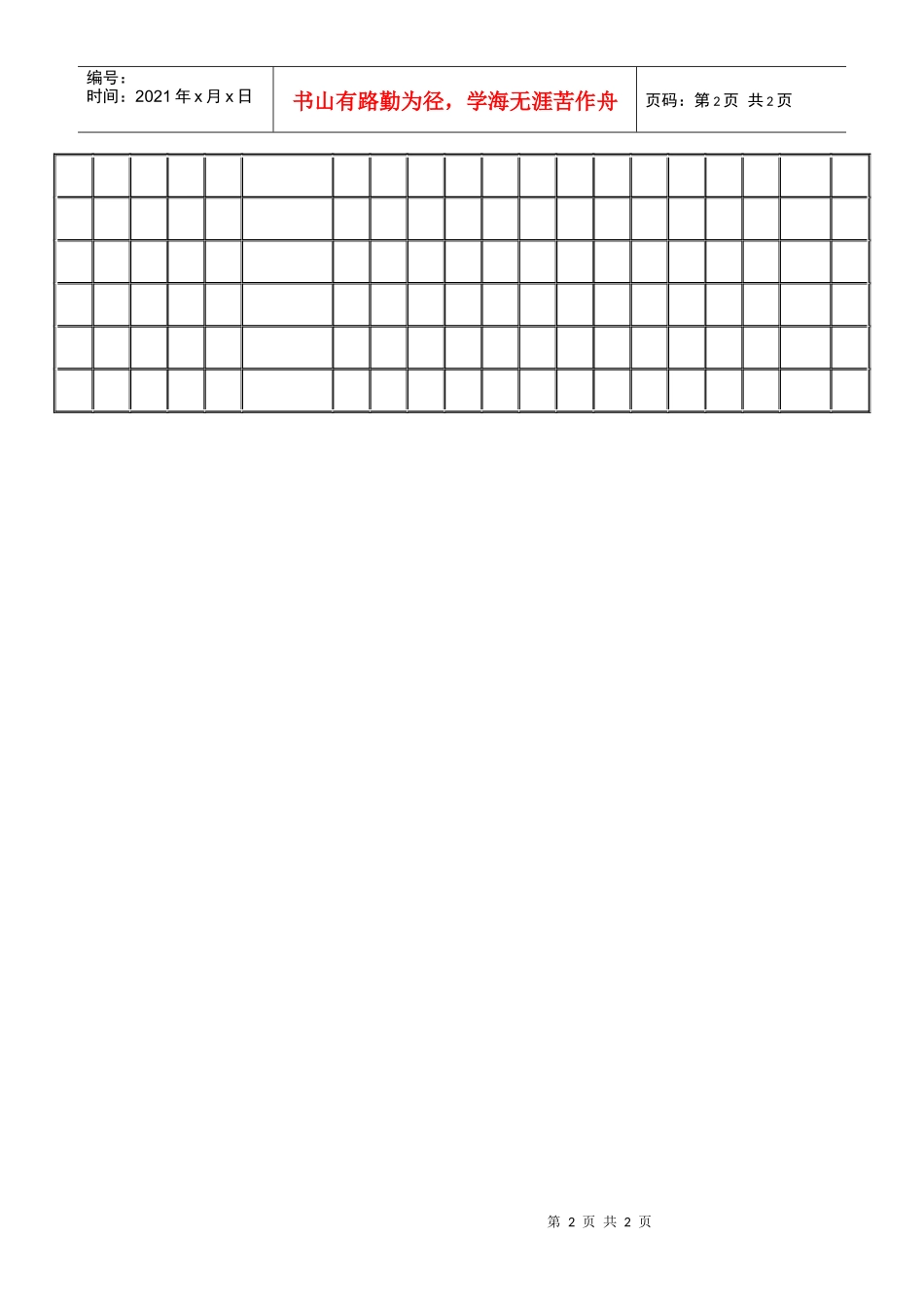 工资调整表（一）_第2页