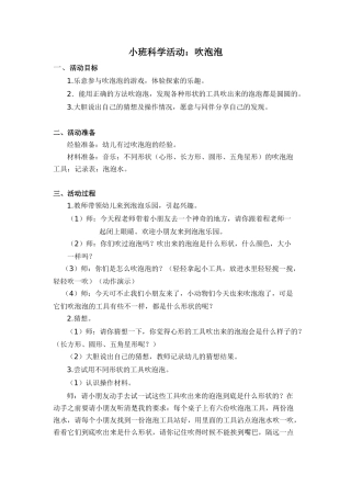 小班科学《吹泡泡》