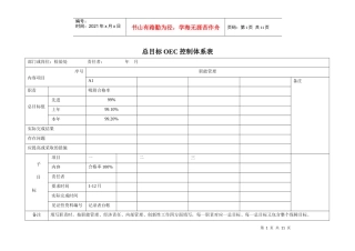 OEC管理体系全套表格
