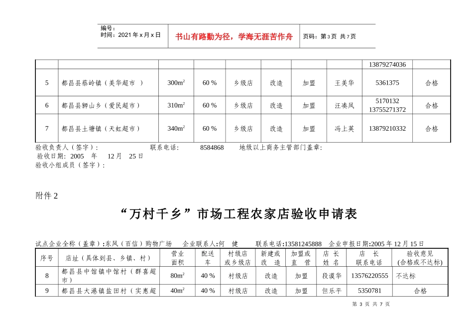 验收情况汇总表_第3页