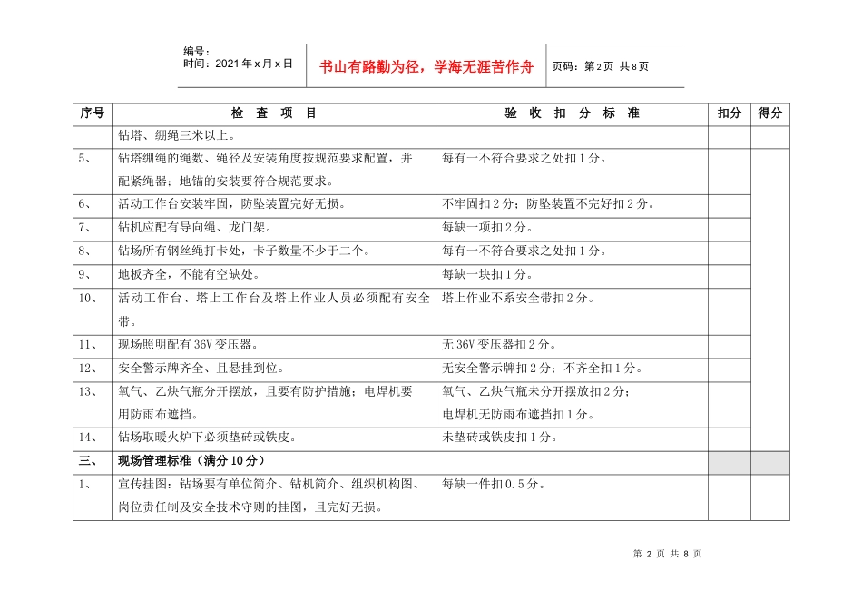 标准化钻机验收表_第2页