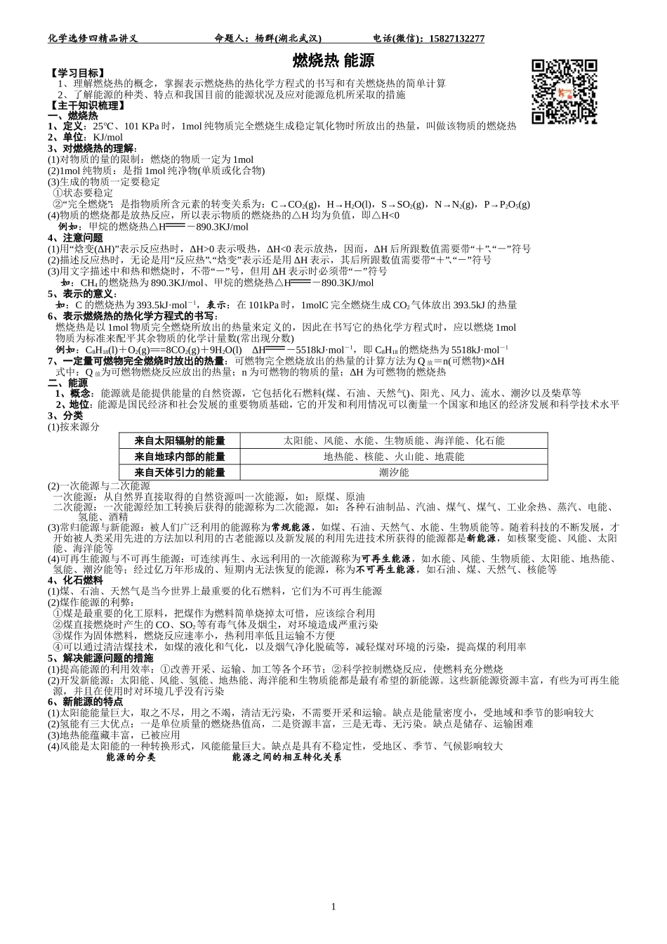 燃烧热能源 ()_第1页