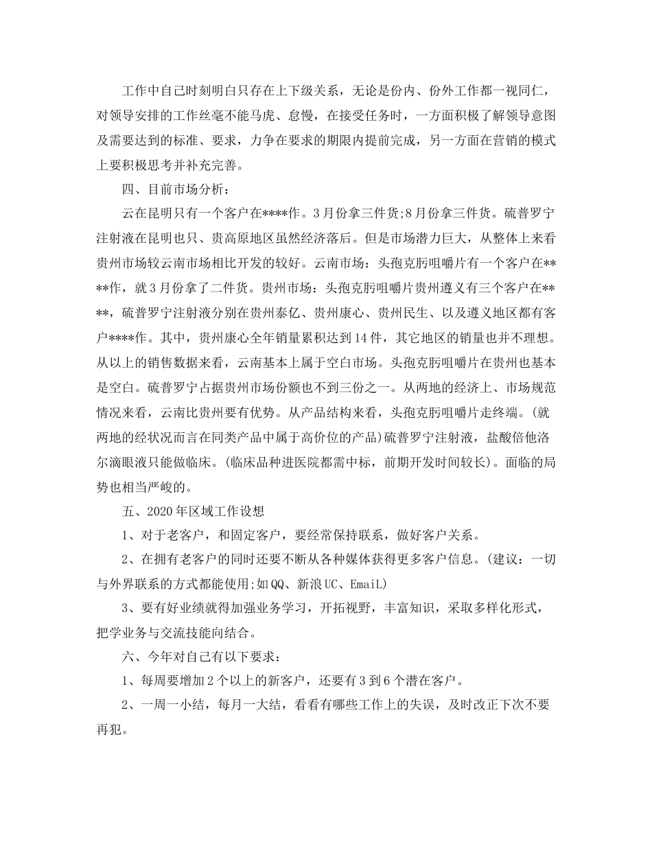 医药公司销售个人工作总结_第2页