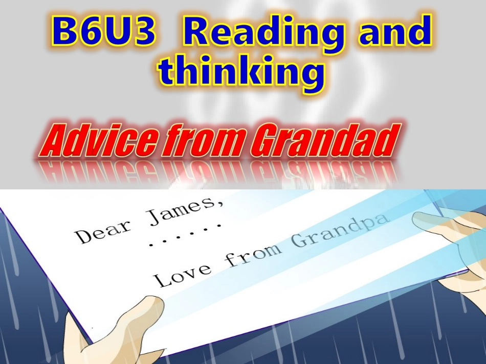 一课一研课件B6U3Reading_第1页