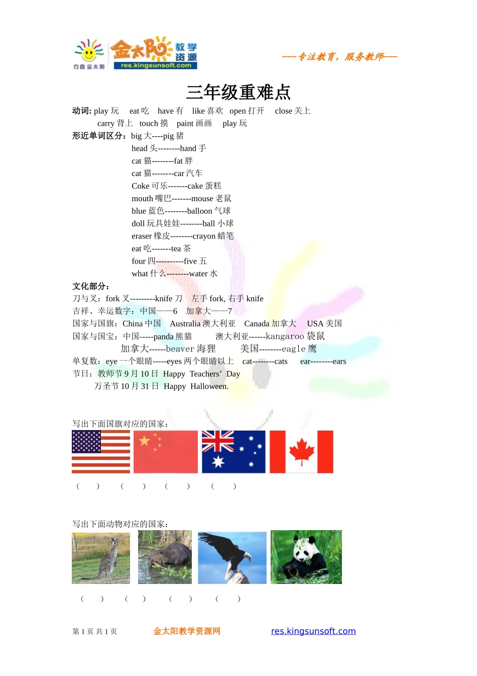 三年级下重难点_第1页