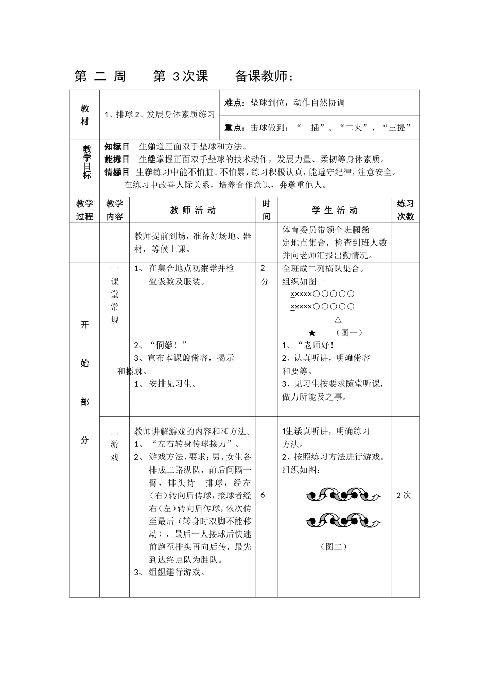 高中体育教案（2-1周）_第1页