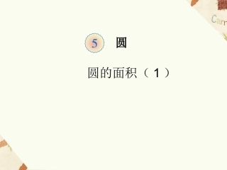 《圆的面积》课件1