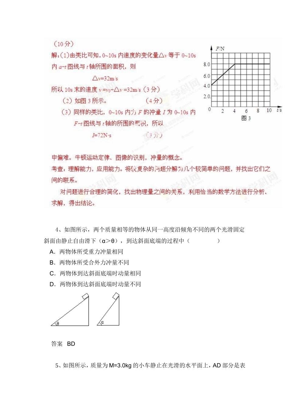 高中物理考题精选（103）——冲量和动量_第3页