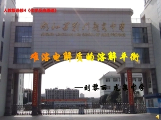 难溶电解质的溶解平衡114