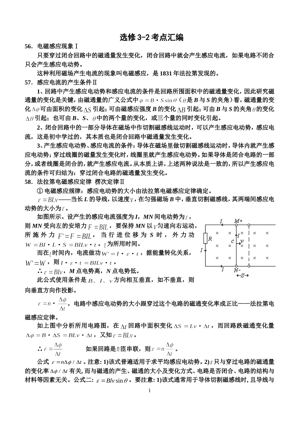 高中物理选修3-2_3-3重点、难点、疑点_第1页