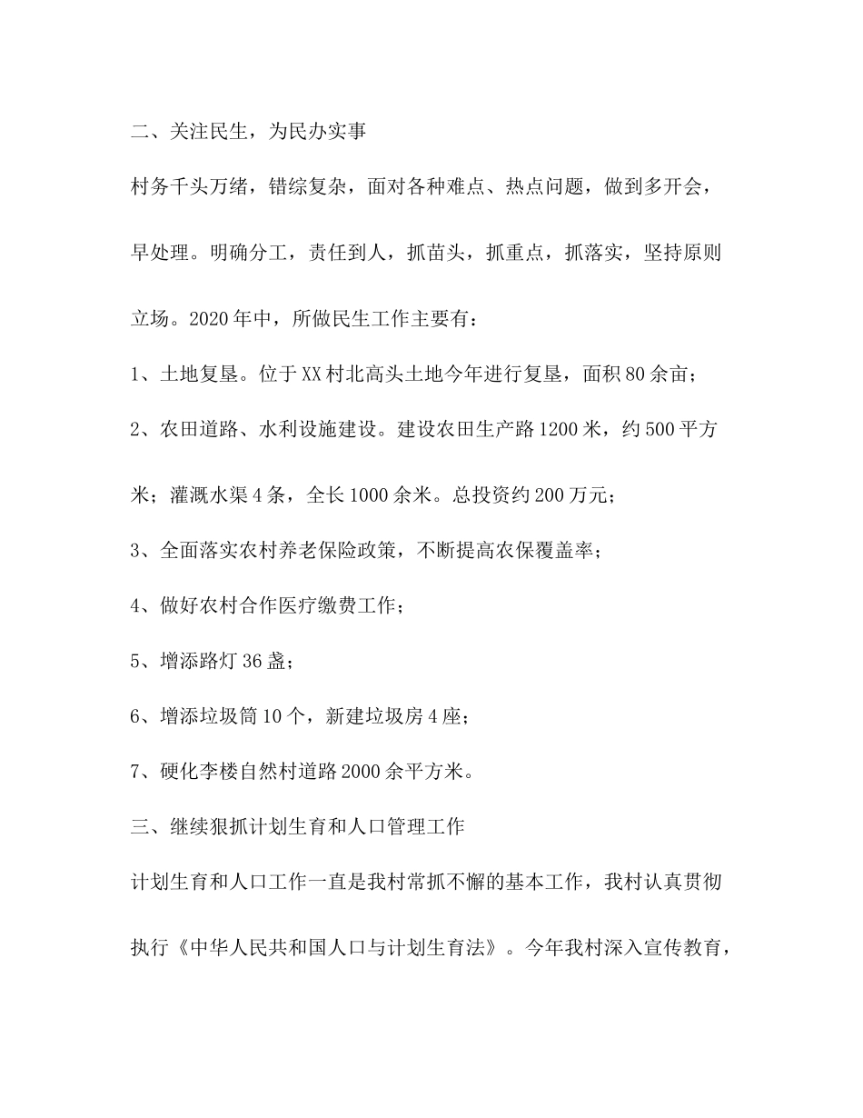 2020年度村工作总结_第2页