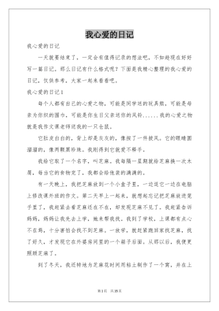 我心爱的日记