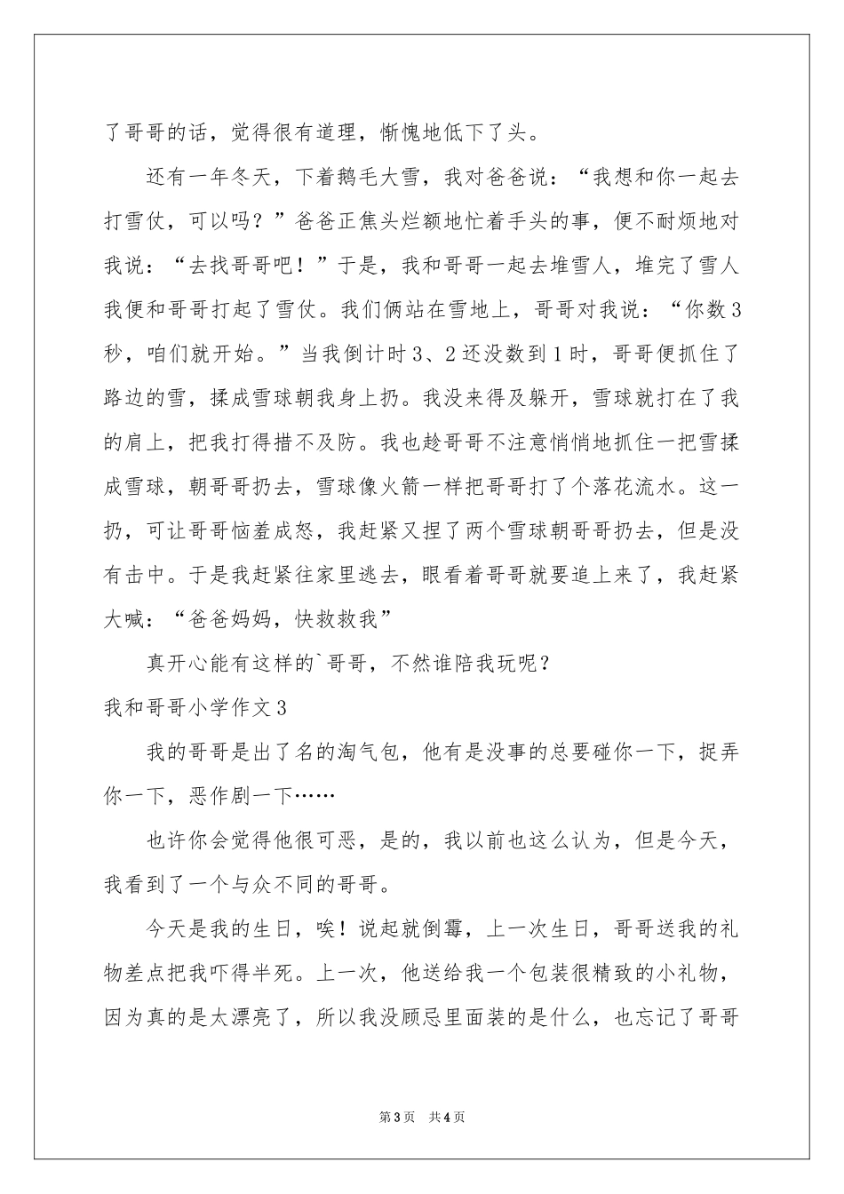 我和哥哥小学作文_第3页