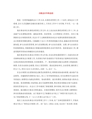 内帐会计年终总结